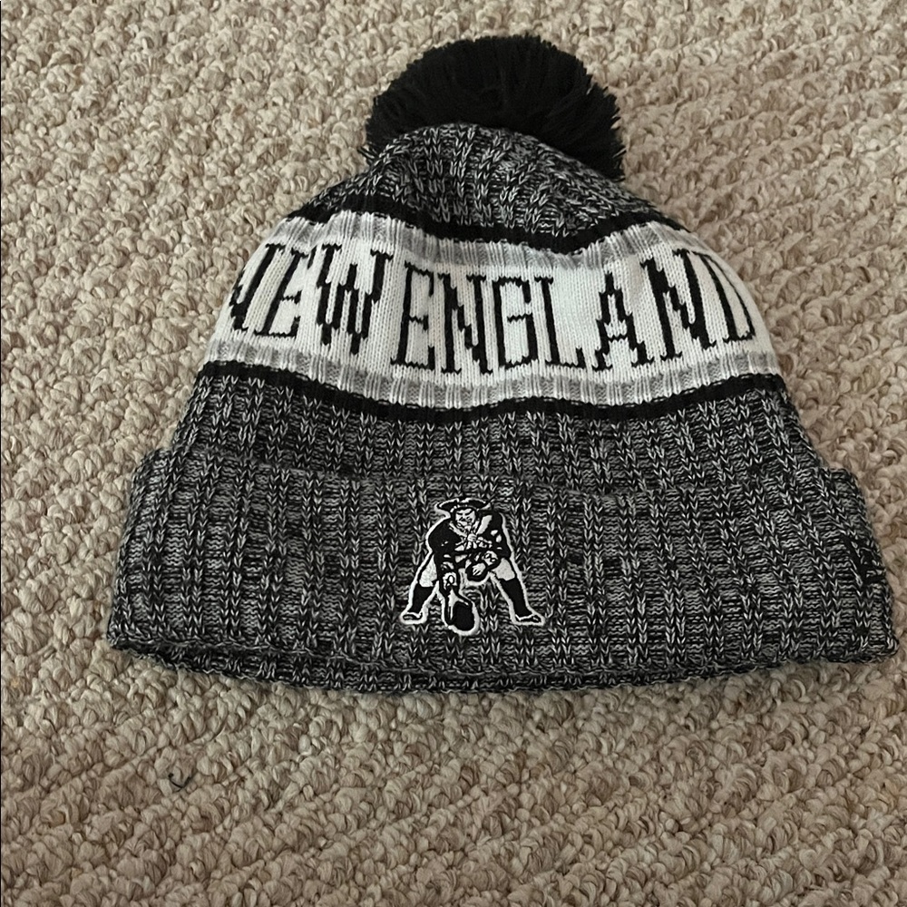 Patriots Beanie with Pom